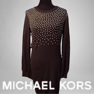 MICHAEL Michael Kors Black Dress with Silver Accents